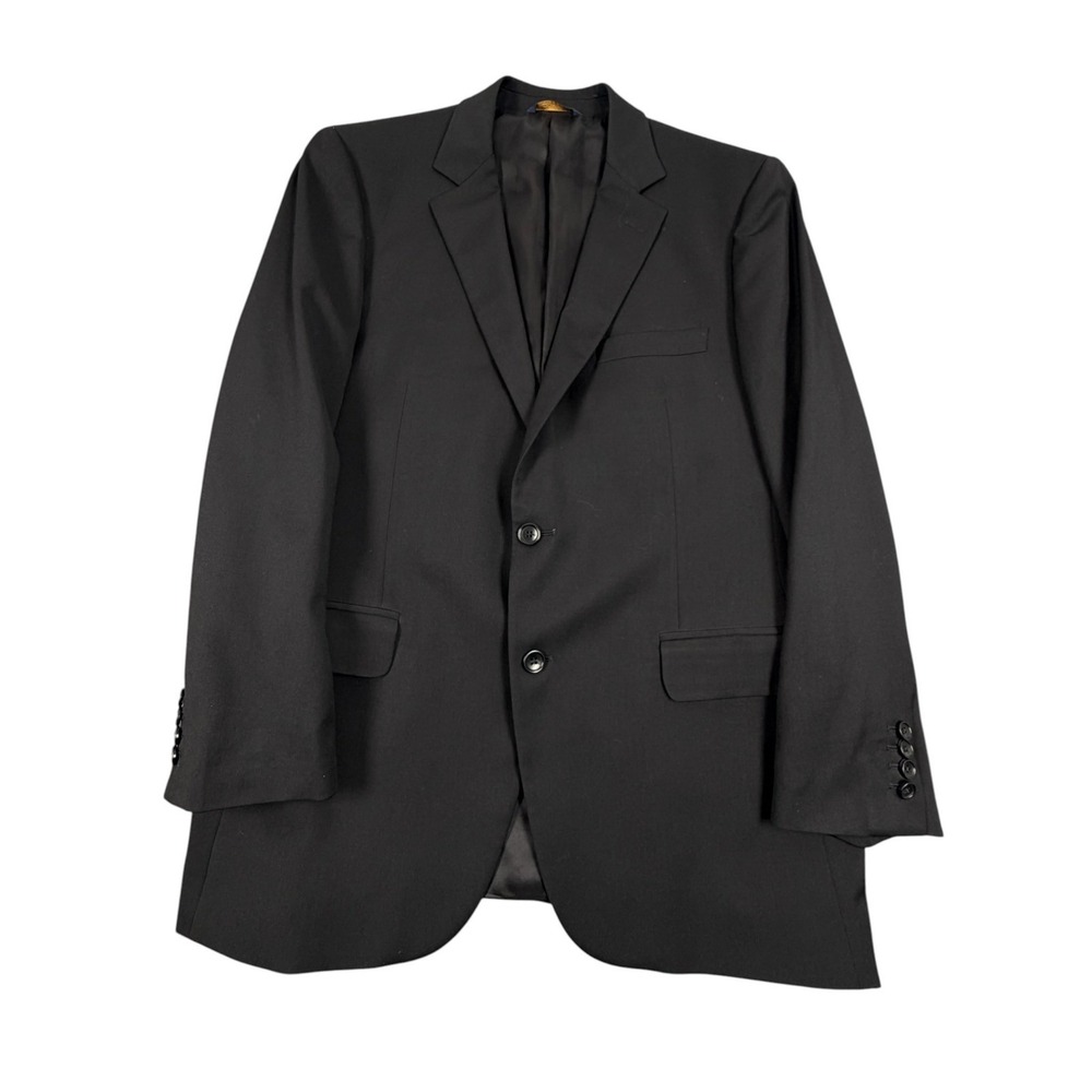 Brooks Brothers 1818 Fitzgerald Mens Blazer Wool Black 42R Trabaldo Togna